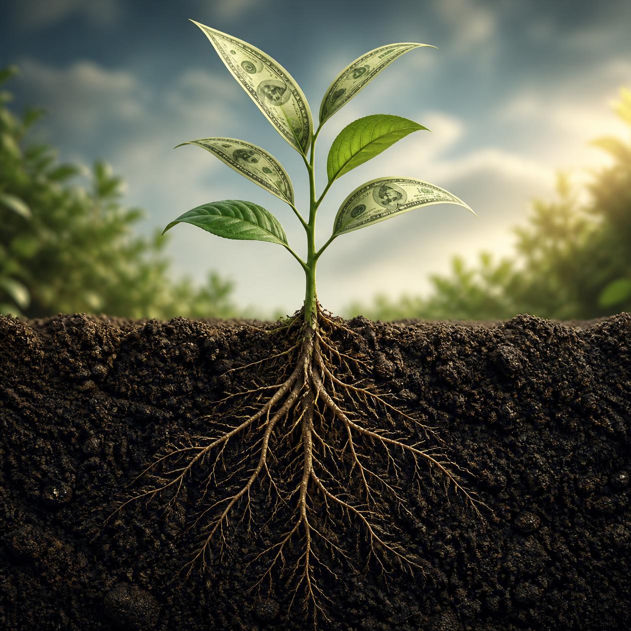 Fertile loam soil — the ground wealth grows from